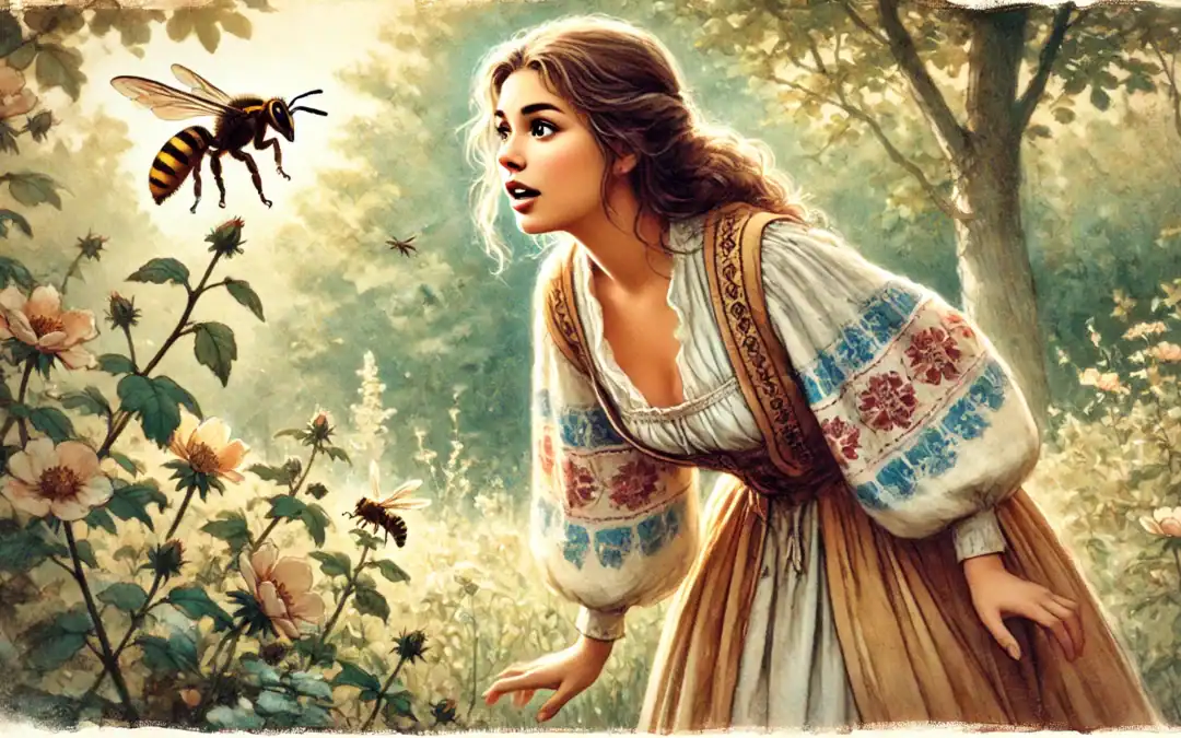 Woman Overcoming the Fear of Hornets Creature Courage