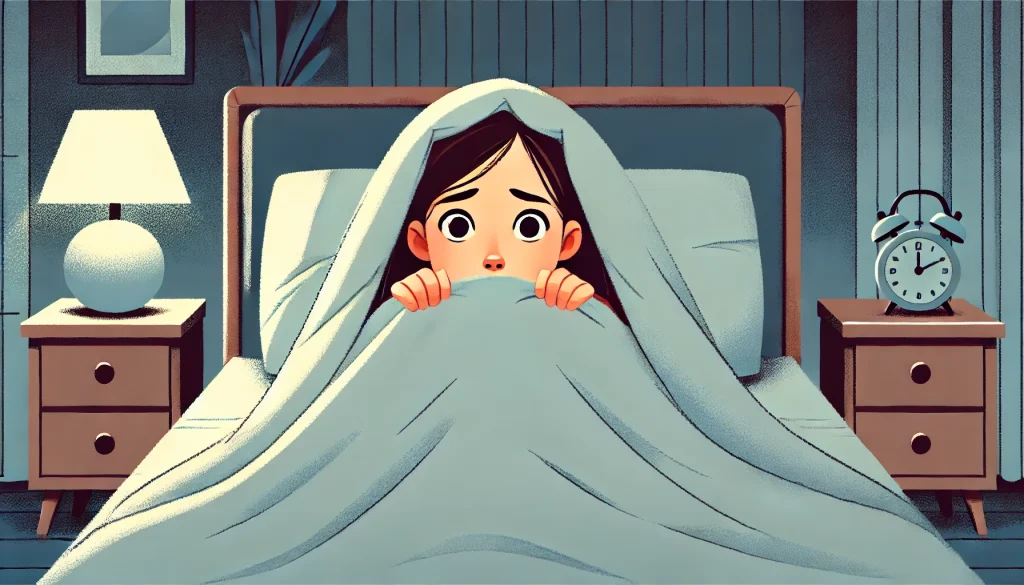 Woman Arachnophobia fear of spiders