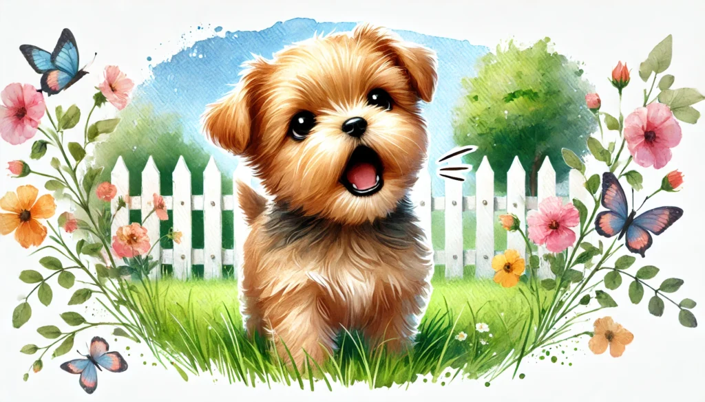 Cute dog barking illustration Creature Courage