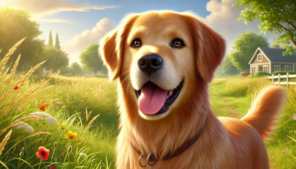 Happy looking dog illustration Creature Courage