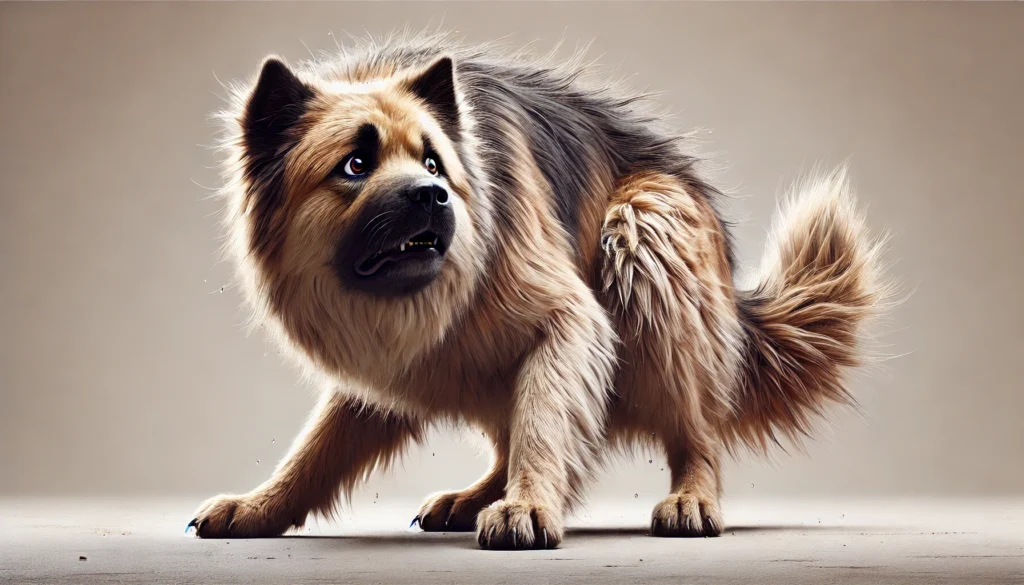 Scared Dog Illustration Creature Courage