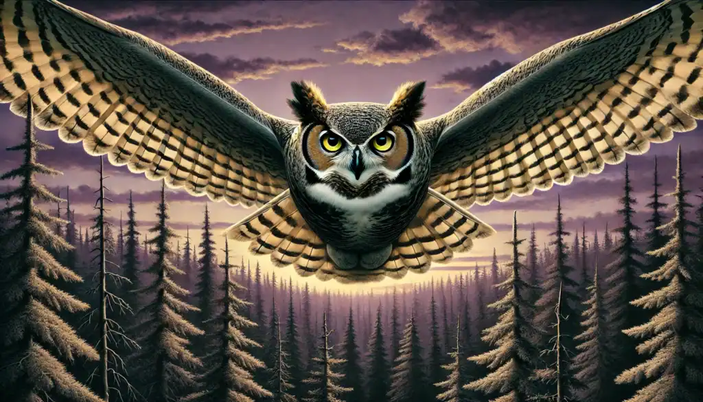 Great Horned Owl Illustration Creature Courage