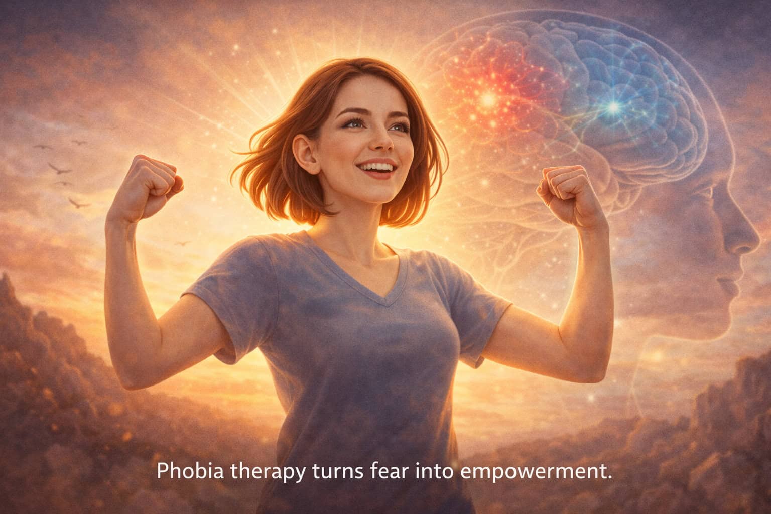 Woman Feeling Empowered Overcoming Fear Creature Courage Woman Feeling Empowered Overcoming Fear Creature Courage